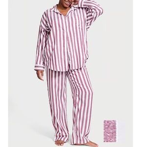 Modal Cotton Striped Long Pajama Set